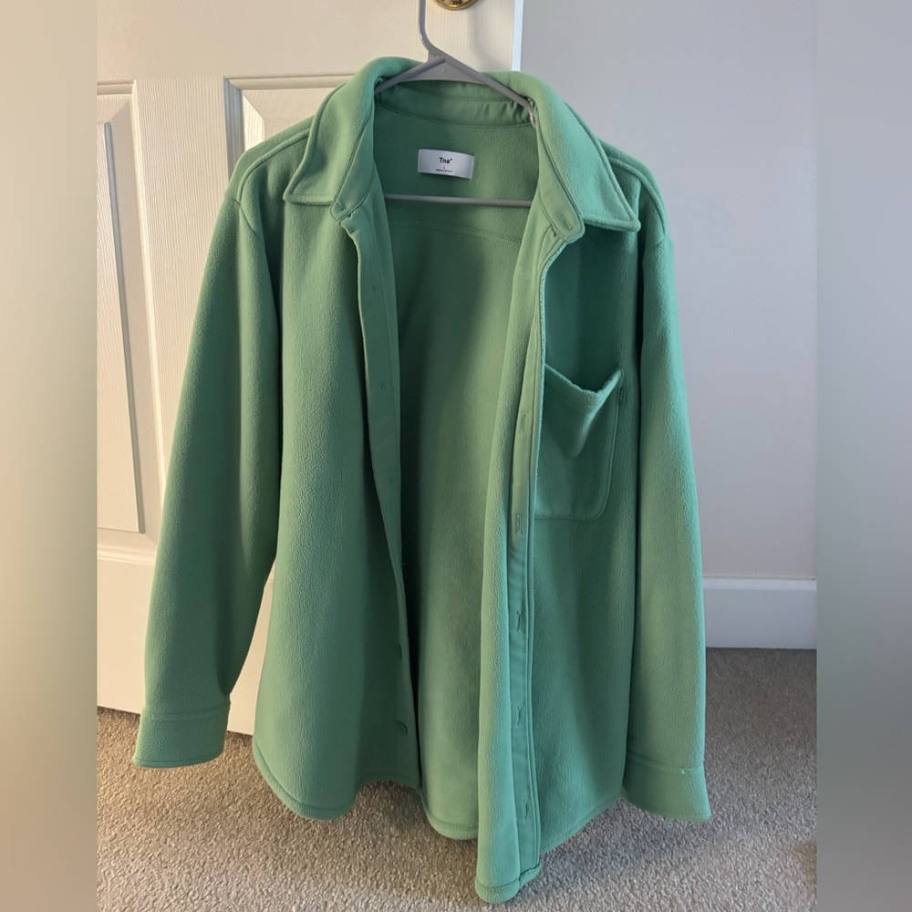 Aritzia fleece shirt jacket